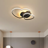 Contemporary Heart Design Flush Mount Light Fixture - Metal Ceiling