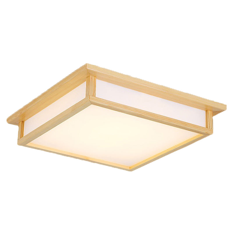 Contemporary Cubic Semi Flush Mount Ceiling Light For Bedroom With Paper Fixtures Wood / 14 White
