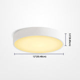 Minimalist Round Flush Mount Ceiling Lighting Fixture - 1 Light Aluminum