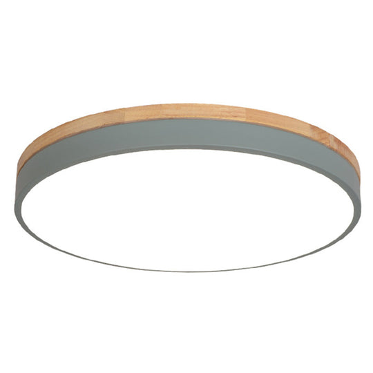 Minimalistic Flush Mount Ceiling Light - 1 Acrylic Disk Design Green / 16 White