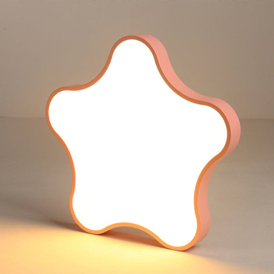 Contemporary Star Flush Mount Light Fixture - 1 - Light Metal Ceiling