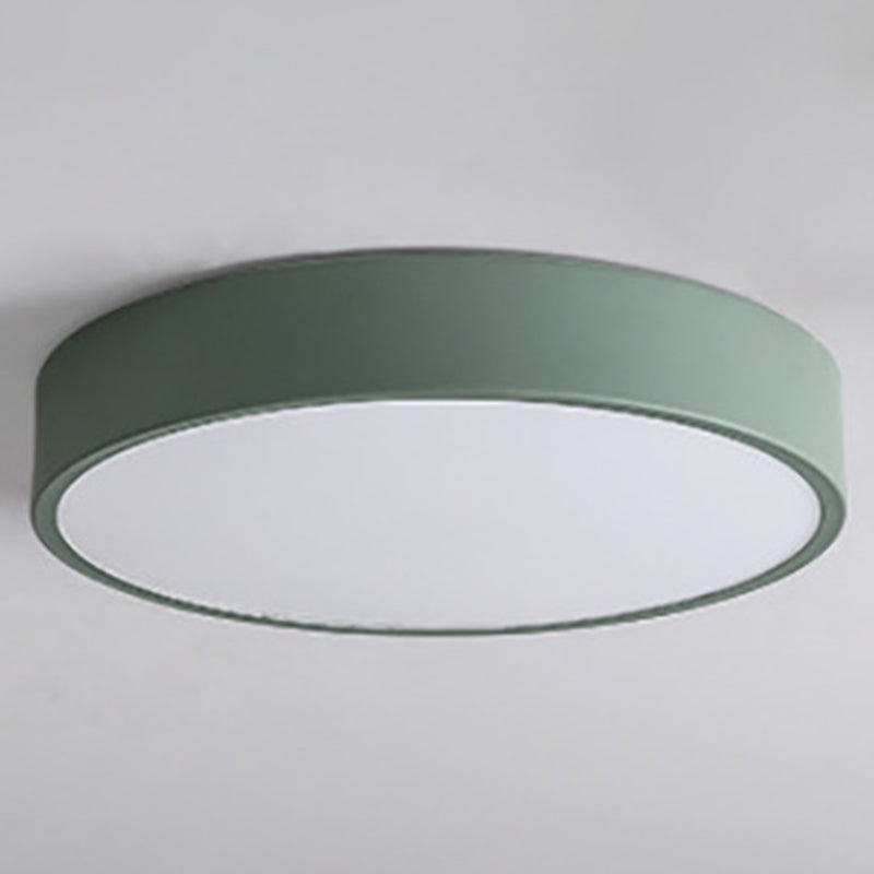 Macaron Acrylic Round Flushmount Ceiling Lights For Living Room Green / 12’
