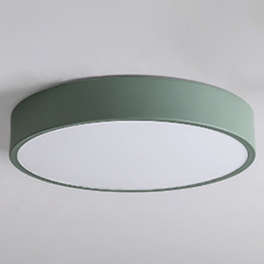 Macaron Acrylic Round Flushmount Ceiling Lights For Living Room Green / 12’