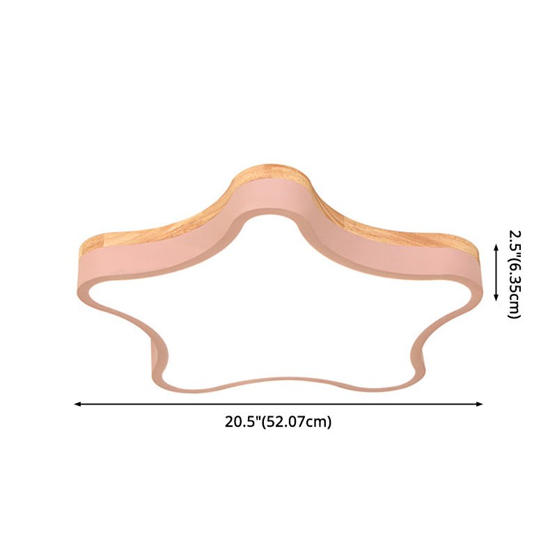 Contemporary Star - Shaped Flush Mount Acrylic Ceiling Light Fixture