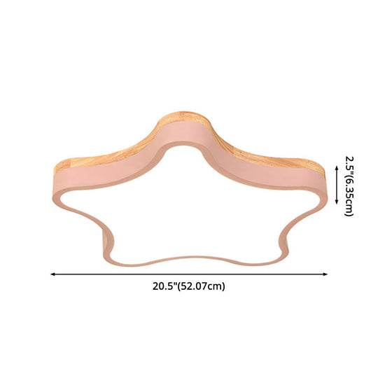 Contemporary Star-Shaped Flush Mount Acrylic Ceiling Light Fixture