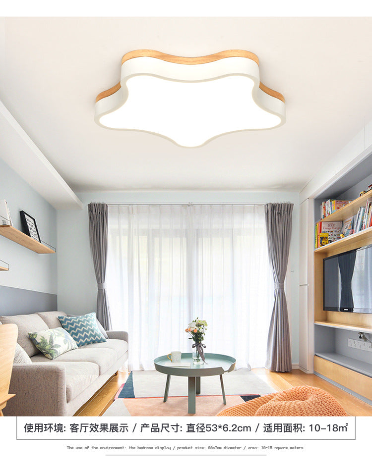 Contemporary Star - Shaped Flush Mount Acrylic Ceiling Light Fixture