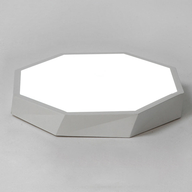Contemporary Acrylic Flush Mount Ceiling Light For Bedroom - Faceted Chandelier White / 16.5
