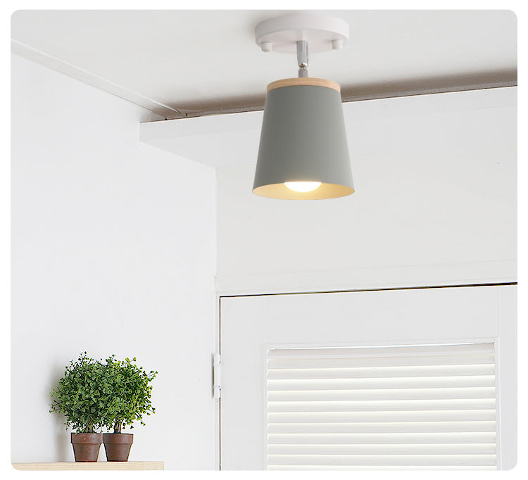 Macaron Metal Ceiling Mount Chandelier - 1 - Light Semi Flush For Bedroom