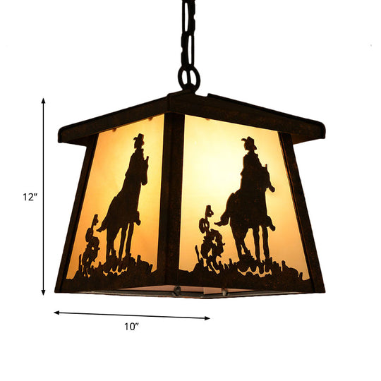 Height Adjustable Industrial Tapered Metal Pendant Light With Chain - 1 Suspension Lighting