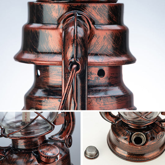 Transparent Glass Nautical Bedside Pendant Lantern Ceiling Lamp With Hemp Rope