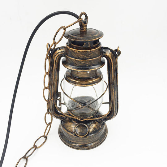 Nautical Clear Glass Oil Lamp Pendant Light For Dining Room