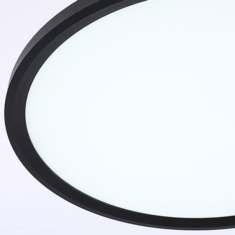 Minimalistic Led Pendant Ceiling Light With Hanging Rod And Flat Shade