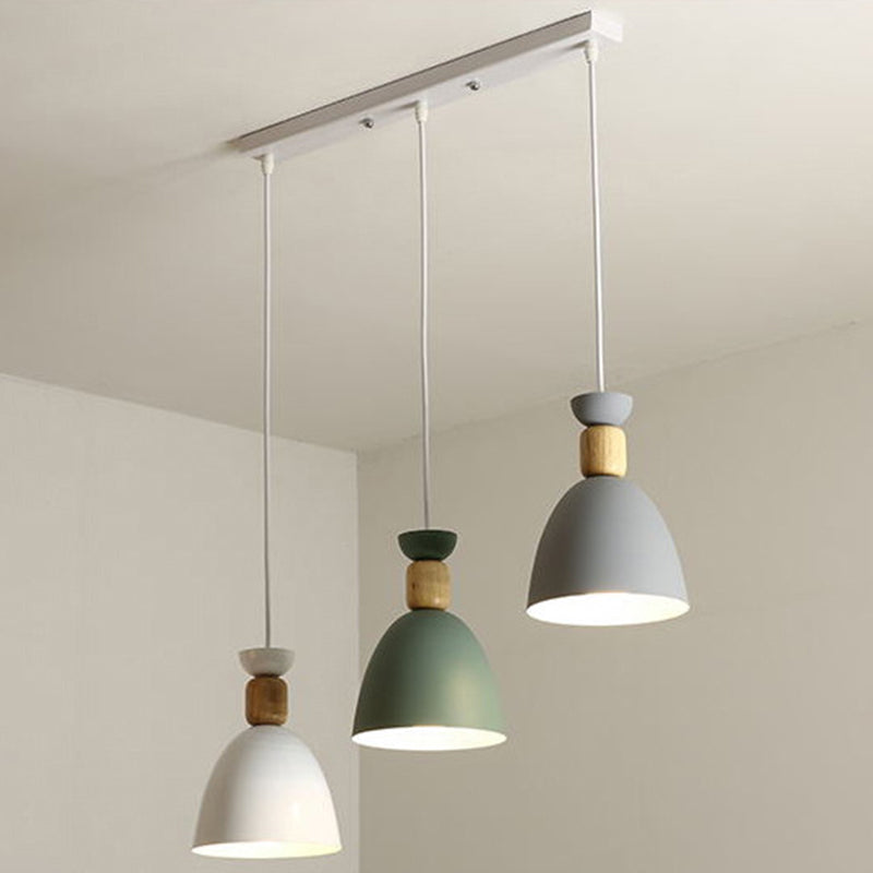 Nordic-Style Goblet Pendant Light Fixture With Metal Shade For Dining Room