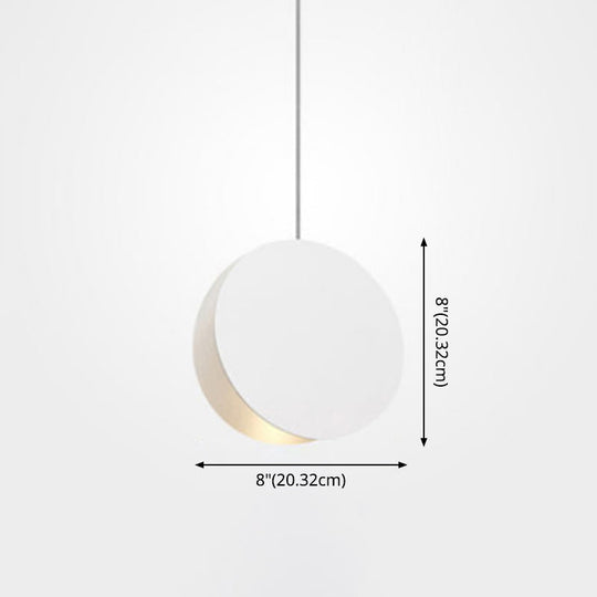 Round Pendant Lamp With Shell-Inspired Design And Macaron Style Metal Finish Perfect For Modern