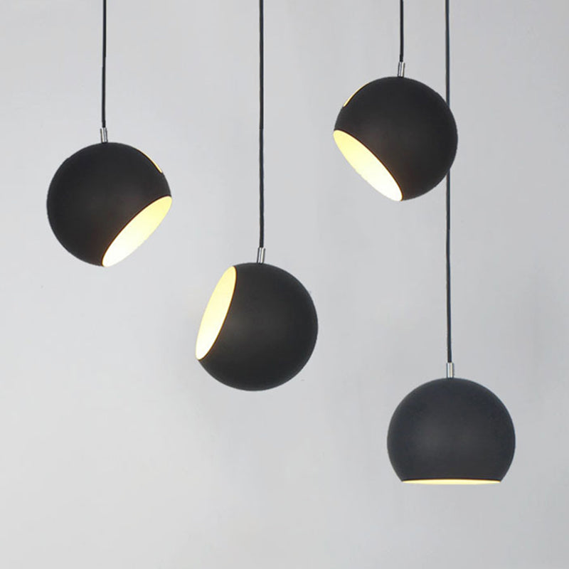 Macaron Creative Hanging Light Fixture With Revolving Dome Shade - 1 Head Suspension