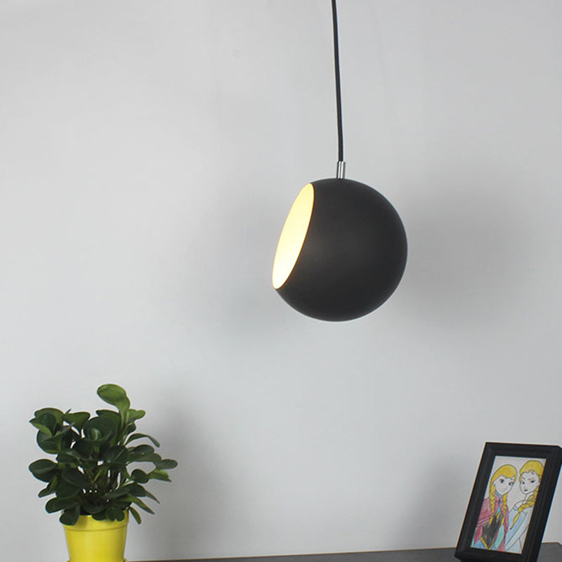 Macaron Creative Hanging Light Fixture With Revolving Dome Shade - 1 Head Suspension