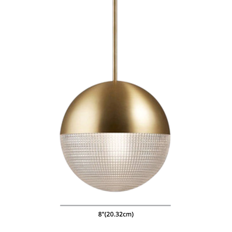 Modern Hemispherical Glass Pendant Light With Frosted Metal Lamp Body - Ideal For Aisles And Bars