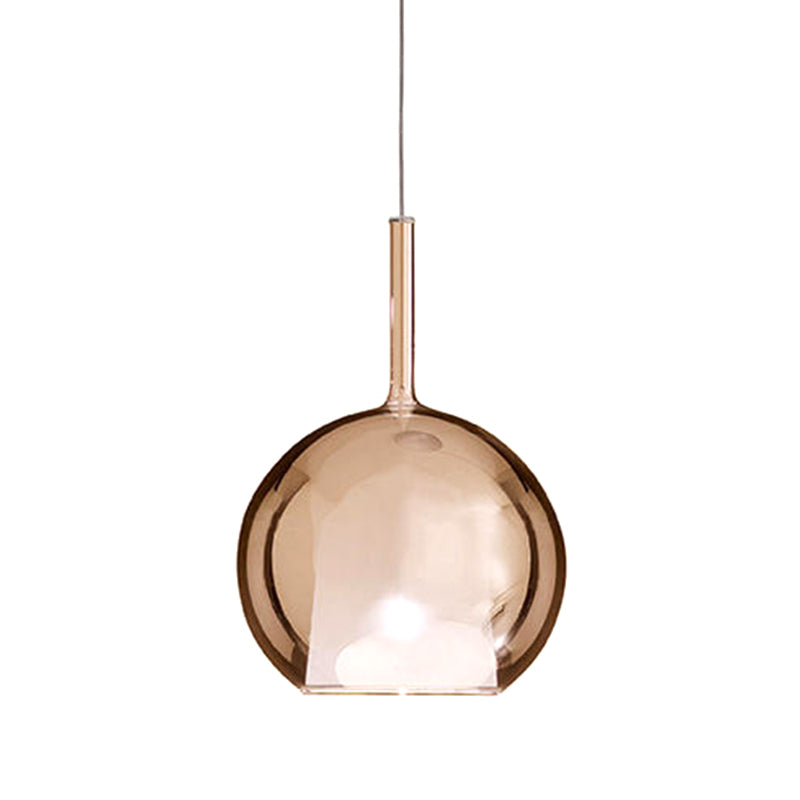 Modern Glass Pendant Lamp With Electroplated Polishing - Perfect For Dining & Bedroom