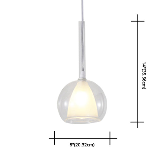 Modern Glass Pendant Lamp With Electroplated Polishing - Perfect For Dining & Bedroom