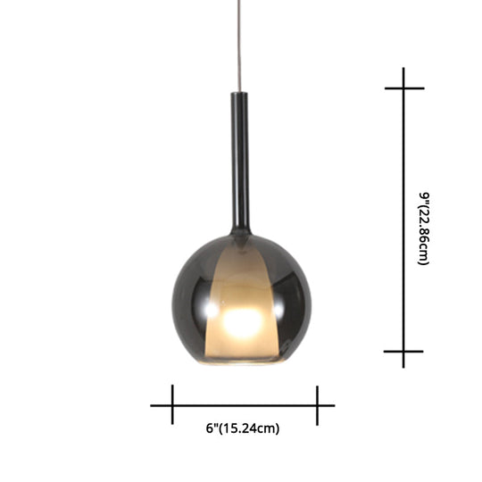 Modern Glass Pendant Lamp With Electroplated Polishing - Perfect For Dining & Bedroom