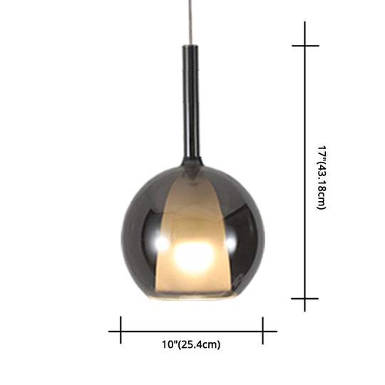 Modern Glass Pendant Lamp With Electroplated Polishing - Perfect For Dining & Bedroom