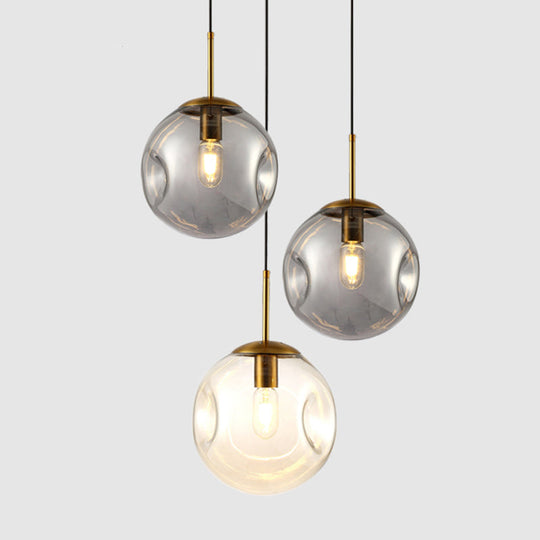 Irregular Glass Ball Mini Pendant Light - Modern Minimalist Hanging Lighting Fixture For Dining Room