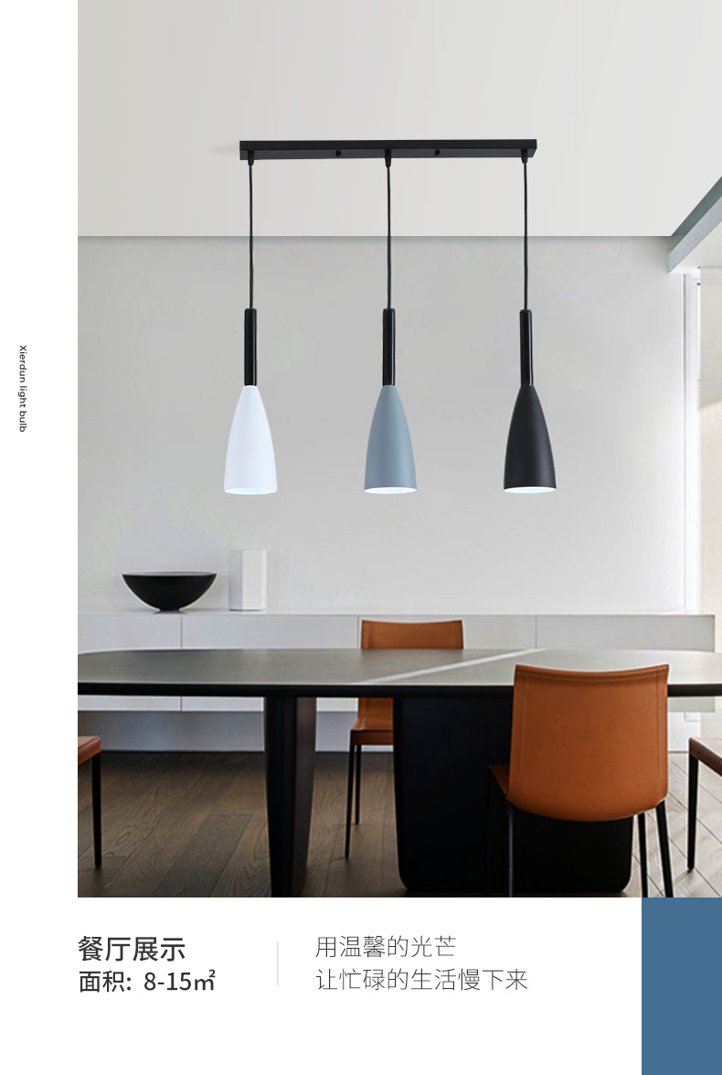 Metal Goblet Shade Hanging Light - Macaroon Style 3 Lights Perfect For Dining Room And Foyer