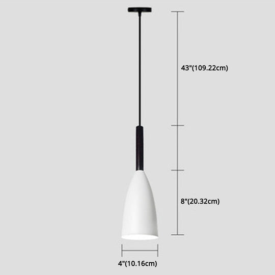 Macaroon Metal Goblet Pendant Lamp: Down Lighting Single Hanging Light For Dining Room