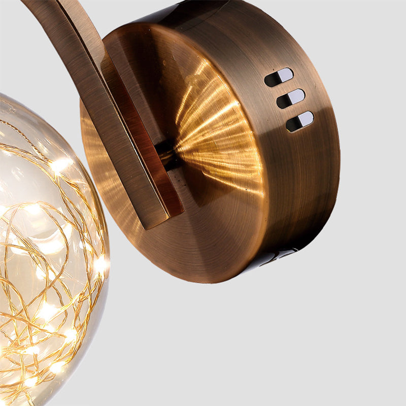 Spherical Star Lamp: Creative Wall Sconce For Warm Bedroom Ambiance