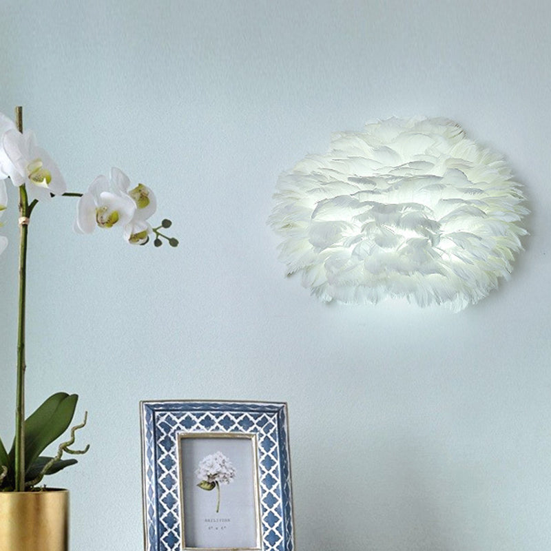 Modern Feather Wall Lamp: Stylish Ambient Lighting For Living Room & Bedroom Decor