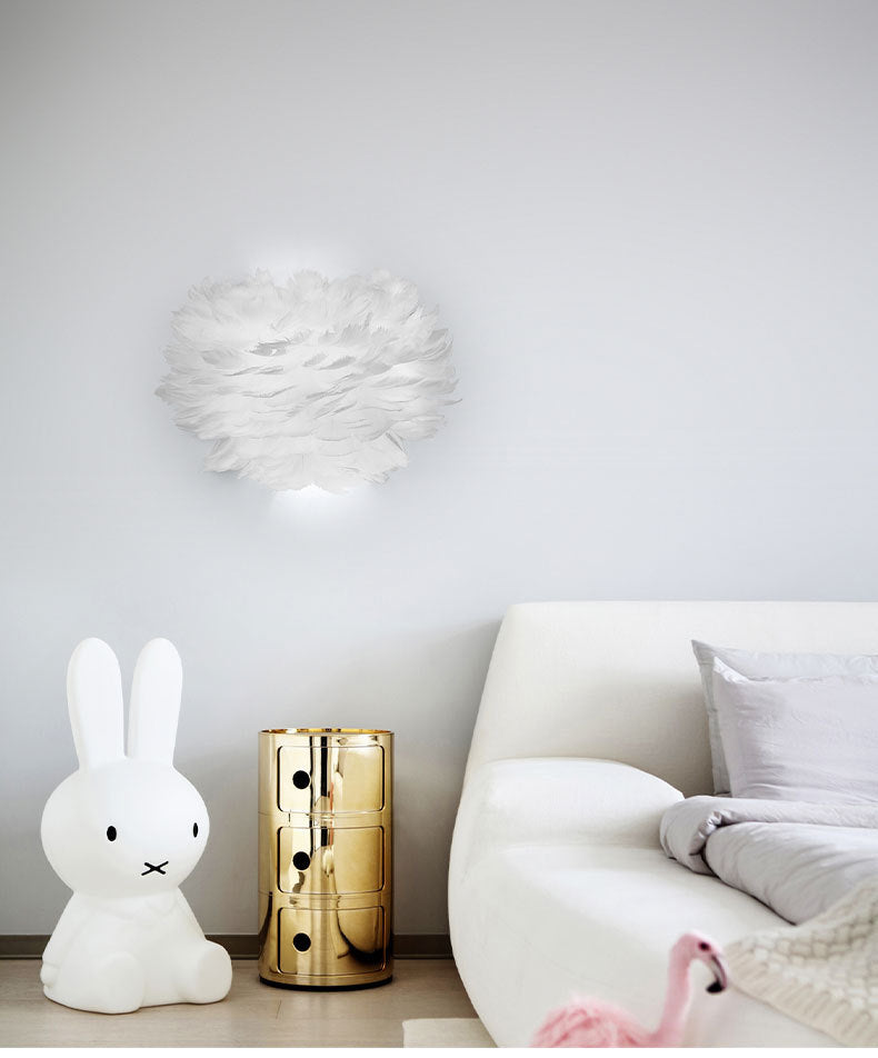 Modern Feather Wall Lamp: Stylish Ambient Lighting For Living Room & Bedroom Decor