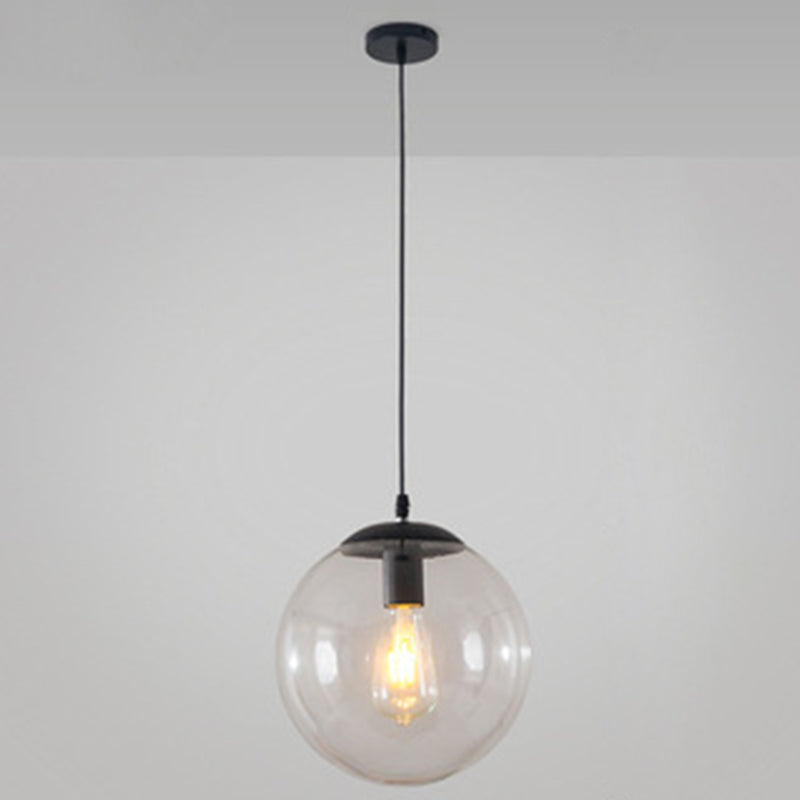 Minimalist Pendant Ceiling Light With Orb Glass Shade - Ideal Restaurant Lighting Fixture