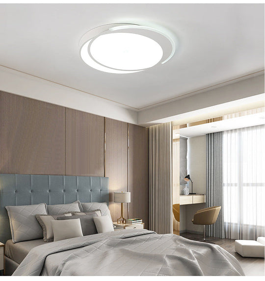 Minimalistic Led Circle Flushmount Ceiling Light - Acrylic White Lamp