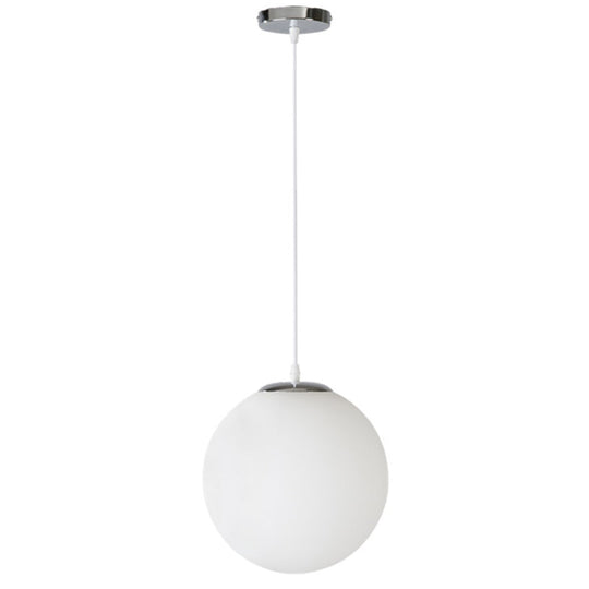 Modern Glass Pendant Lighting Fixture - White Hanging Light For Globe Clothes Shop / 6