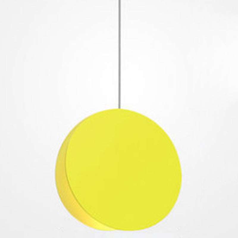 Contemporary Metal Pendant Light Fixture - Foldable Dining Room Hanging Lamp Yellow / 8