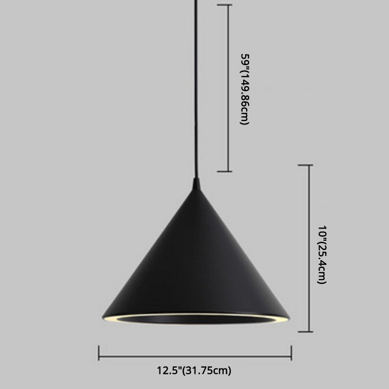 Minimalist Led Conical Pendant Light - Stylish Metal Ceiling Fixture