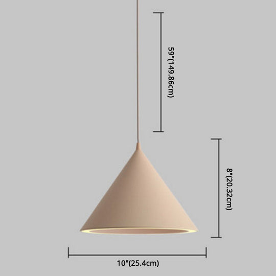 Minimalist Led Conical Pendant Light - Stylish Metal Ceiling Fixture