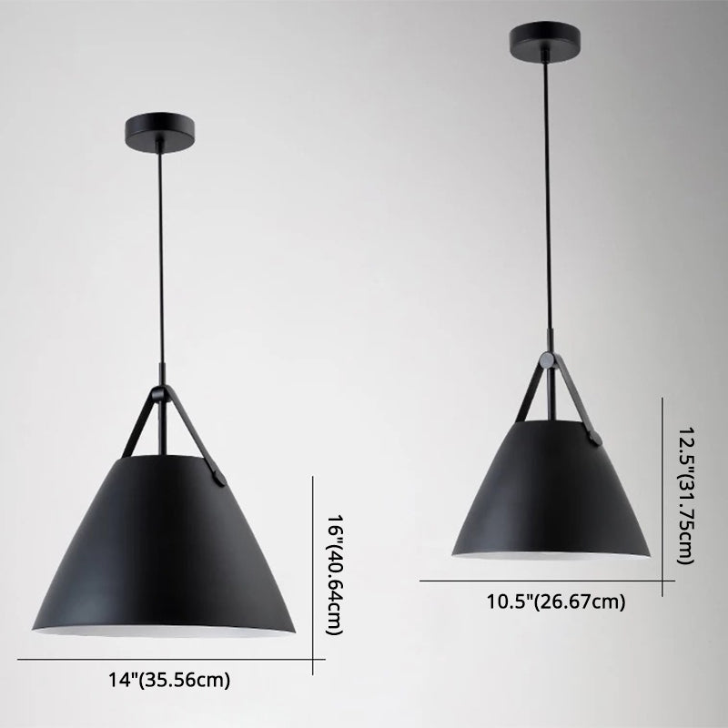 Metal Conical Suspension Pendant Ceiling Light - Minimalist Style For Living Room