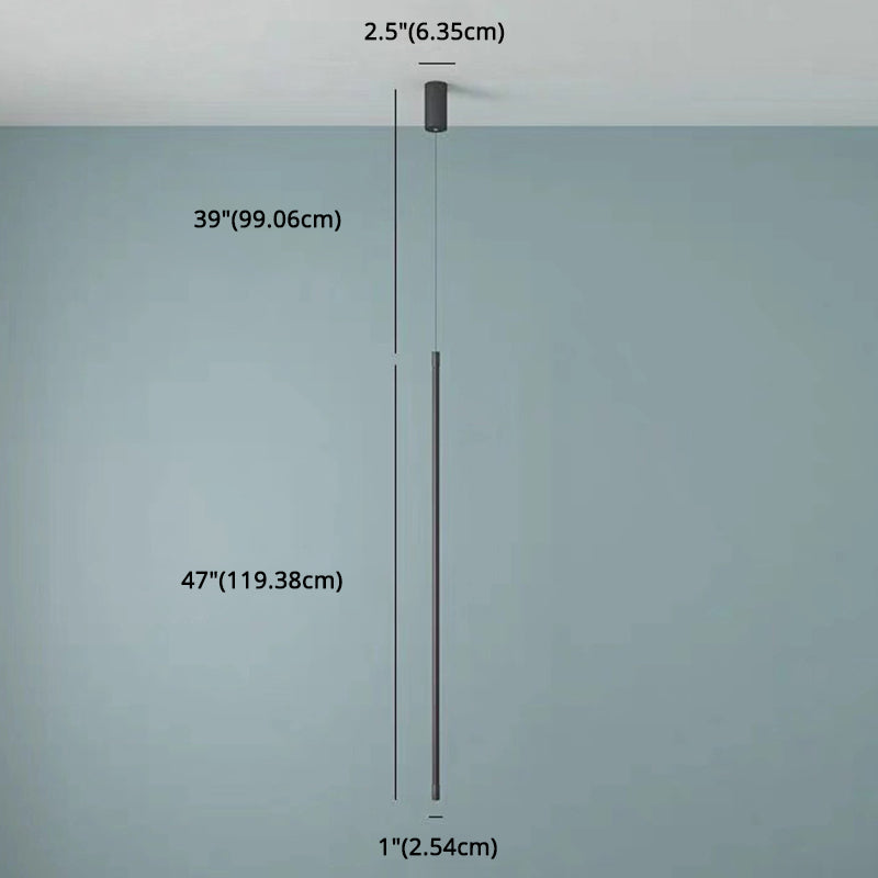 Contemporary Led Black Metal Pendant Light - Stylish Ceiling Suspension Lamp