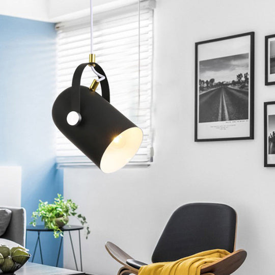 Simplicity Style Metal Pendant Light Kit For Clothes Shop With Handle Hanging Fixture