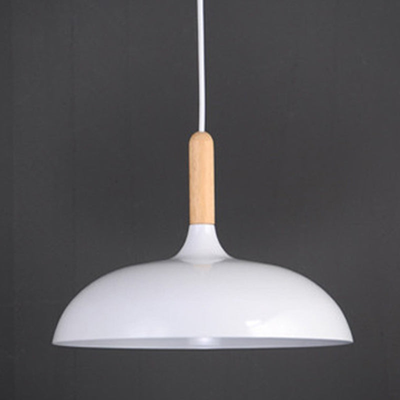 Minimalist Metal Down Lighting Pendant For Bedroom - Circle Fixture