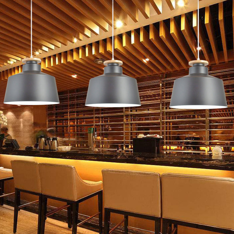 Minimalist Wooden And Metal Pendant Light For Restaurant Ceiling