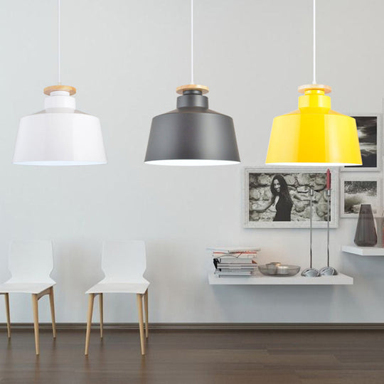 Minimalist Wooden And Metal Pendant Light For Restaurant Ceiling