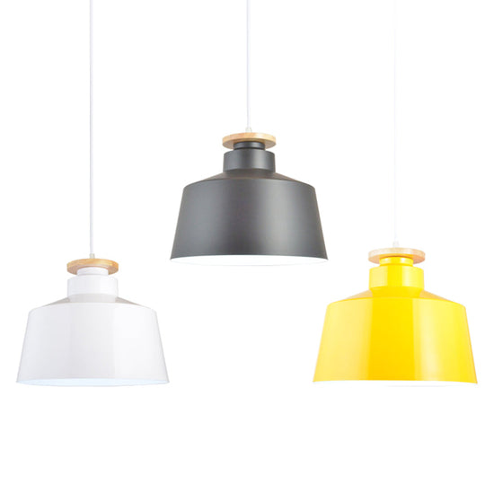 Minimalist Wooden And Metal Pendant Light For Restaurant Ceiling