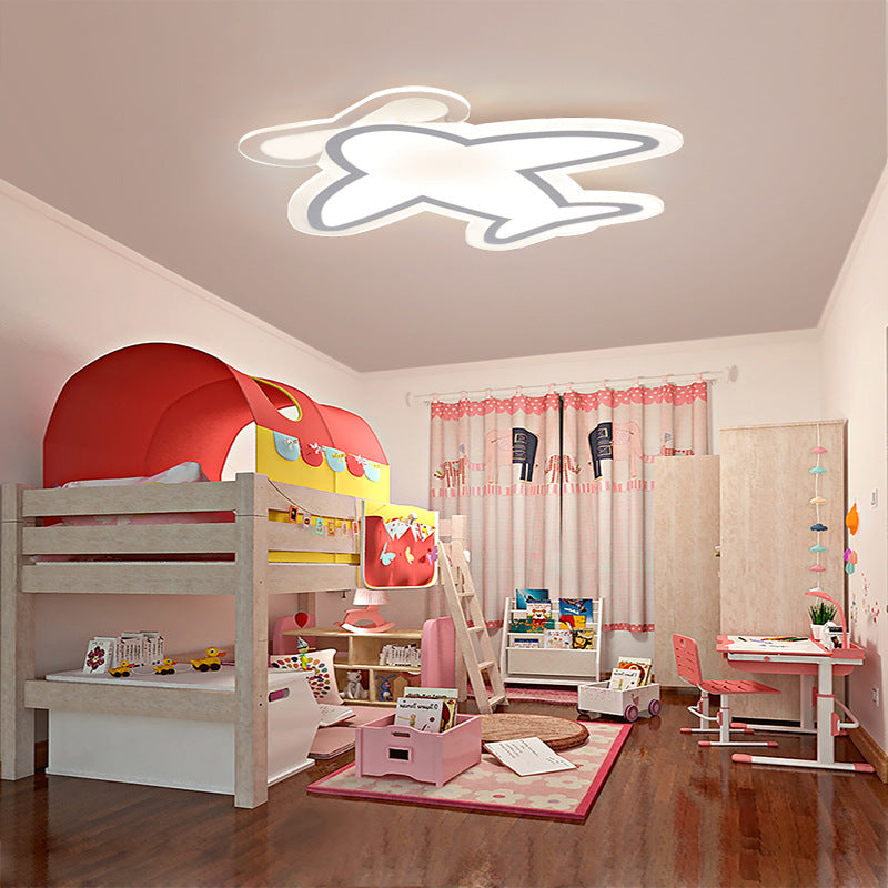 Minimalist Acrylic Flush-Mount Led Ceiling Lamp - White