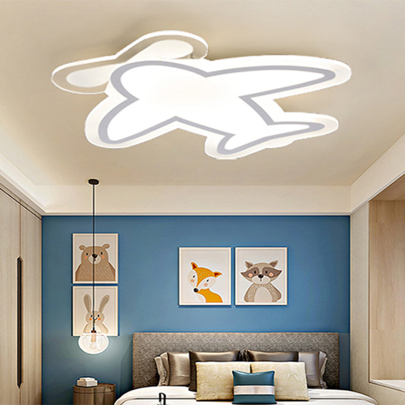 Minimalist Acrylic Flush-Mount Led Ceiling Lamp - White