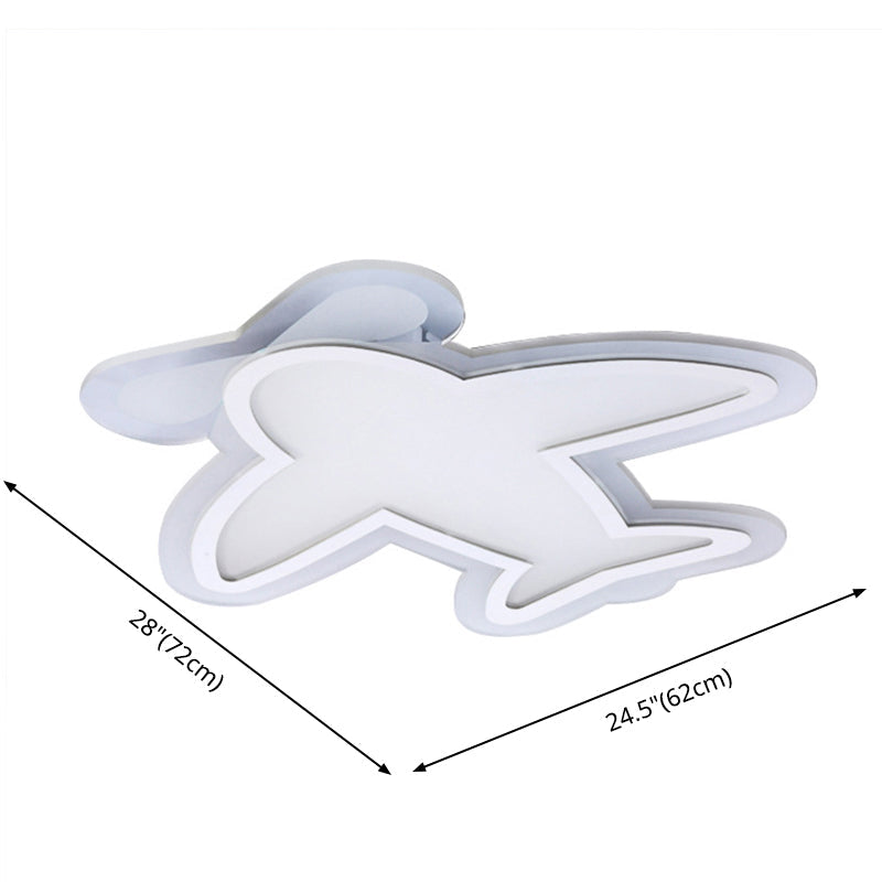 Minimalist Acrylic Flush-Mount Led Ceiling Lamp - White