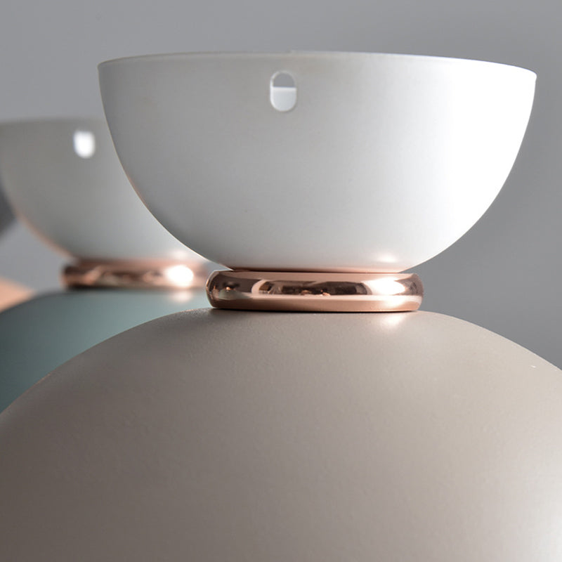 Nordic-Style Round Flush Mount Metal Ceiling Light