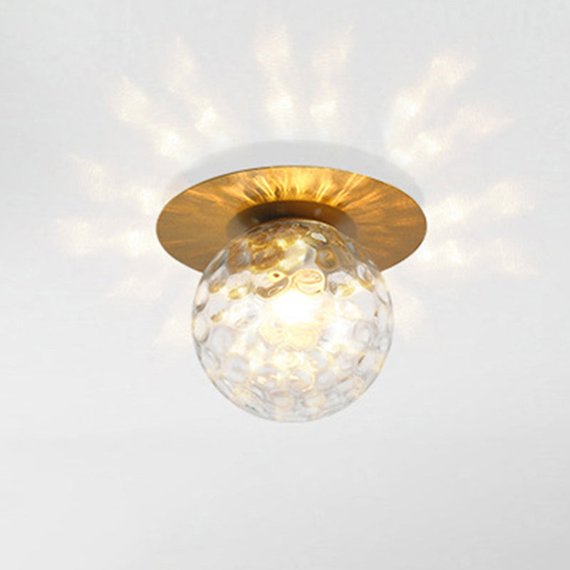 Minimalist Glass Globe Ceiling Mount Light Fixture