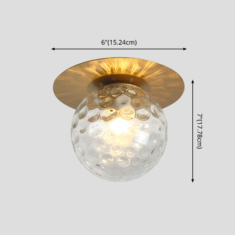 Minimalist Glass Globe Ceiling Mount Light Fixture